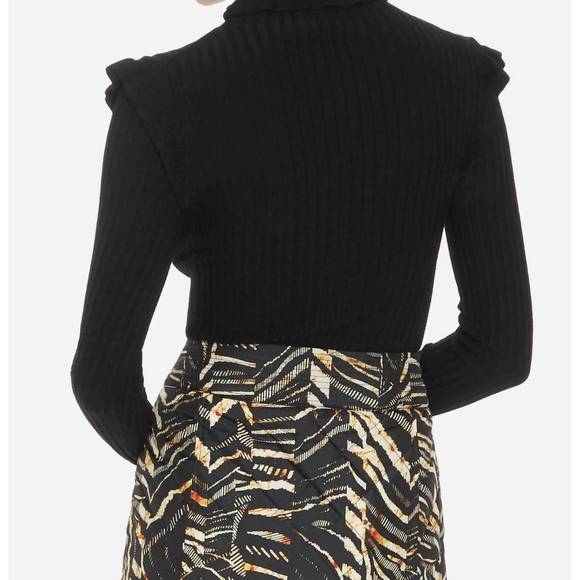 NEW MARIE OLIVER tinley turtleneck top in black - Picture 2 of 3